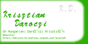 krisztian daroczi business card
